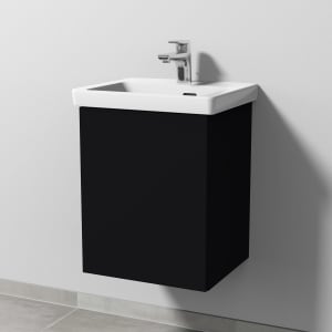 Sanipa 3way Keramikwaschtisch Subway 3.0 mit Waschtischunterschrank 45 x 37 cm, Türanschlag links