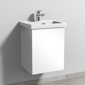 Sanipa 3way Keramikwaschtisch Subway 3.0 mit Waschtischunterschrank 45 x 37 cm, Türanschlag rechts