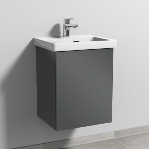 Sanipa 3way Keramikwaschtisch Subway 3.0 mit Waschtischunterschrank 45 x 37 cm, Türanschlag rechts