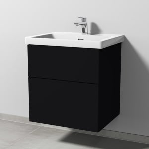 Sanipa 3way Keramikwaschtisch Subway 3.0 mit Waschtischunterschrank 60 x 47 cm, mit 2 Auszügen