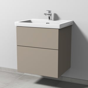 Sanipa 3way Keramikwaschtisch Subway 3.0 mit Waschtischunterschrank 60 x 47 cm, mit 2 Auszügen