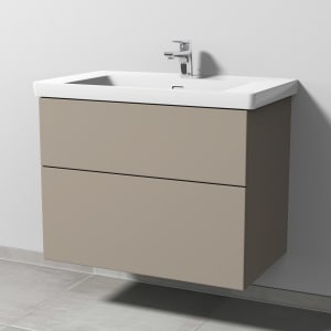 Sanipa 3way Keramikwaschtisch Subway 3.0 mit Waschtischunterschrank 80 x 47 cm, mit 2 Auszügen