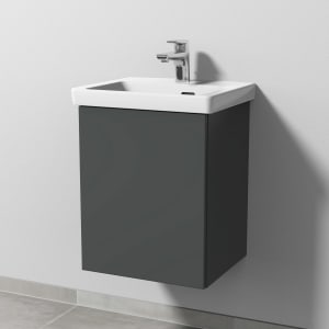 Sanipa 3way Keramikwaschtisch Subway 3.0 mit Waschtischunterschrank 45 x 37 cm, Türanschlag links