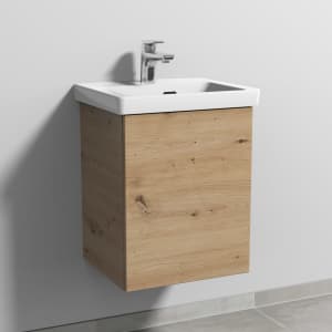 Sanipa 3way Keramikwaschtisch Subway 3.0 mit Waschtischunterschrank 45 x 37 cm, Türanschlag rechts