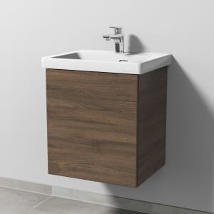 Sanipa 3way Keramikwaschtisch Subway 3.0 mit Waschtischunterschrank 50 x 40 cm, Türanschlag links