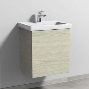 Sanipa 3way Keramikwaschtisch Subway 3.0 mit Waschtischunterschrank 50 x 40 cm, Türanschlag rechts