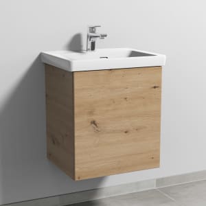 Sanipa 3way Keramikwaschtisch Subway 3.0 mit Waschtischunterschrank 50 x 40 cm, Türanschlag rechts