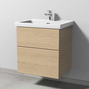 Sanipa 3way Keramikwaschtisch Subway 3.0 mit Waschtischunterschrank 60 x 47 cm, mit 2 Auszügen