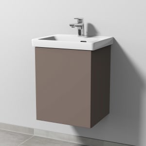 Sanipa 3way Keramikwaschtisch Subway 3.0 mit Waschtischunterschrank 45 x 37 cm, Türanschlag links