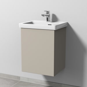 Sanipa 3way Keramikwaschtisch Subway 3.0 mit Waschtischunterschrank 45 x 37 cm, Türanschlag links