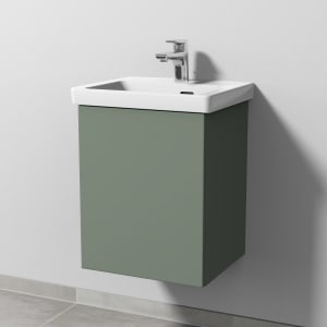 Sanipa 3way Keramikwaschtisch Subway 3.0 mit Waschtischunterschrank 45 x 37 cm, Türanschlag links