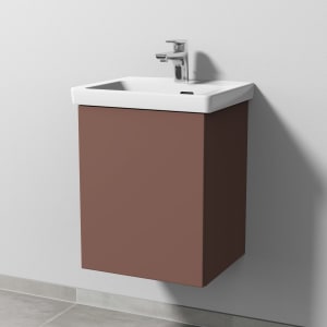 Sanipa 3way Keramikwaschtisch Subway 3.0 mit Waschtischunterschrank 45 x 37 cm, Türanschlag links