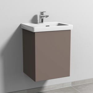 Sanipa 3way Keramikwaschtisch Subway 3.0 mit Waschtischunterschrank 45 x 37 cm, Türanschlag rechts