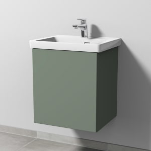 Sanipa 3way Keramikwaschtisch Subway 3.0 mit Waschtischunterschrank 50 x 40 cm, Türanschlag links