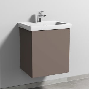 Sanipa 3way Keramikwaschtisch Subway 3.0 mit Waschtischunterschrank 50 x 40 cm, Türanschlag rechts