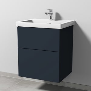 Sanipa 3way Keramikwaschtisch Subway 3.0 mit Waschtischunterschrank 55 x 44 cm, mit 2 Auszügen