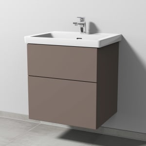 Sanipa 3way Keramikwaschtisch Subway 3.0 mit Waschtischunterschrank 60 x 47 cm, mit 2 Auszügen