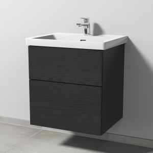 Sanipa 3way Keramikwaschtisch Subway 3.0 mit Waschtischunterschrank 60 x 47 cm, mit 2 Auszügen