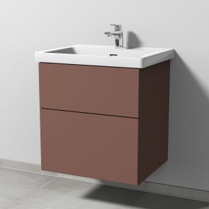 Sanipa 3way Keramikwaschtisch Subway 3.0 mit Waschtischunterschrank 60 x 47 cm, mit 2 Auszügen