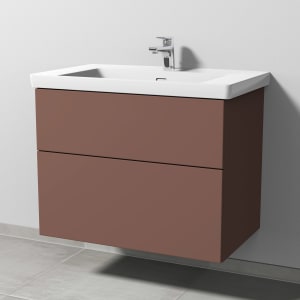 Sanipa 3way Keramikwaschtisch Subway 3.0 mit Waschtischunterschrank 80 x 47 cm, mit 2 Auszügen