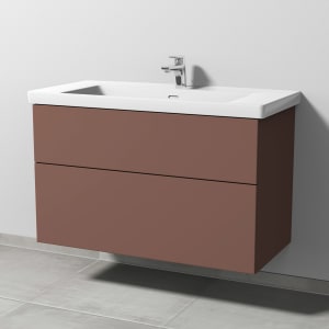 Sanipa 3way Keramikwaschtisch Subway 3.0 mit Waschtischunterschrank 100 x 47 cm, mit 2 Auszügen