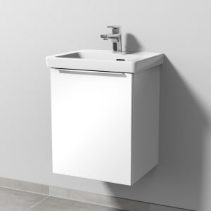 Sanipa 3way Keramikwaschtisch Subway 3.0 mit Waschtischunterschrank 45 x 37 cm, Türanschlag links