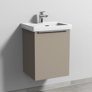 Sanipa 3way Keramikwaschtisch Subway 3.0 mit Waschtischunterschrank 45 x 37 cm, Türanschlag rechts