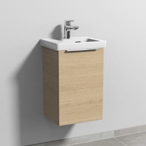 Sanipa 3way Keramikwaschtisch Subway 3.0 mit Waschtischunterschrank 37 x 30,5 cm, Türanschlag rechts