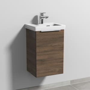 Sanipa 3way Keramikwaschtisch Subway 3.0 mit Waschtischunterschrank 37 x 30,5 cm, Türanschlag rechts