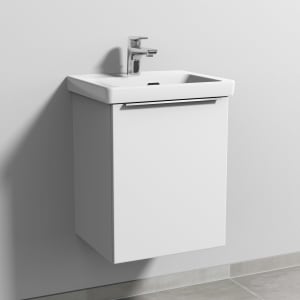 Sanipa 3way Keramikwaschtisch Subway 3.0 mit Waschtischunterschrank 45 x 37 cm, Türanschlag rechts