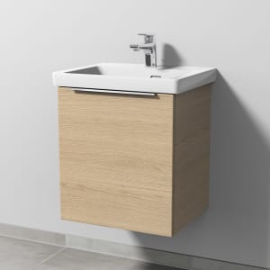 Sanipa 3way Keramikwaschtisch Subway 3.0 mit Waschtischunterschrank 50 x 40 cm, Türanschlag links