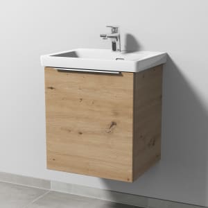 Sanipa 3way Keramikwaschtisch Subway 3.0 mit Waschtischunterschrank 50 x 40 cm, Türanschlag links