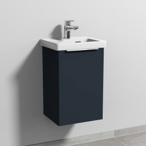 Sanipa 3way Keramikwaschtisch Subway 3.0 mit Waschtischunterschrank 37 x 30,5 cm, Türanschlag rechts