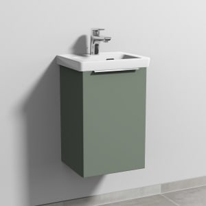 Sanipa 3way Keramikwaschtisch Subway 3.0 mit Waschtischunterschrank 37 x 30,5 cm, Türanschlag rechts