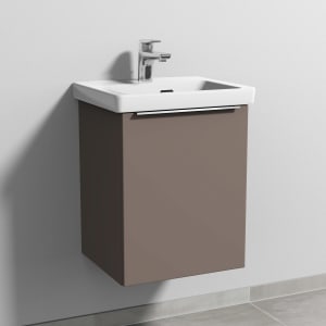 Sanipa 3way Keramikwaschtisch Subway 3.0 mit Waschtischunterschrank 45 x 37 cm, Türanschlag rechts