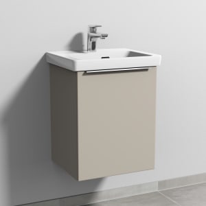 Sanipa 3way Keramikwaschtisch Subway 3.0 mit Waschtischunterschrank 45 x 37 cm, Türanschlag rechts