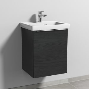 Sanipa 3way Keramikwaschtisch Subway 3.0 mit Waschtischunterschrank 45 x 37 cm, Türanschlag rechts