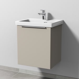 Sanipa 3way Keramikwaschtisch Subway 3.0 mit Waschtischunterschrank 50 x 40 cm, Türanschlag links