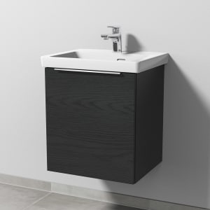 Sanipa 3way Keramikwaschtisch Subway 3.0 mit Waschtischunterschrank 50 x 40 cm, Türanschlag links