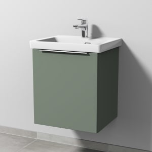 Sanipa 3way Keramikwaschtisch Subway 3.0 mit Waschtischunterschrank 50 x 40 cm, Türanschlag links