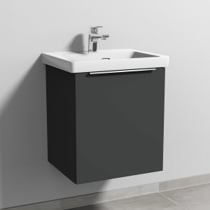 Sanipa 3way Keramikwaschtisch Subway 3.0 mit Waschtischunterschrank 50 x 40 cm, Türanschlag rechts