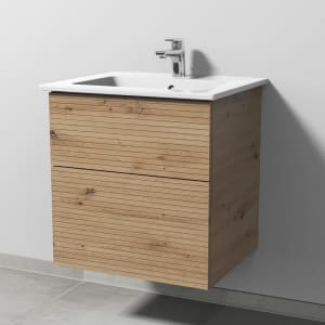 Villeroy & Boch Venticello Waschtisch mit Sanipa 3way-Struktur Unterschrank 60 cm