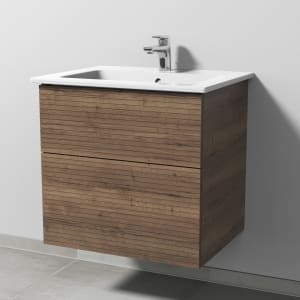 Villeroy & Boch Venticello Waschtisch mit Sanipa 3way-Struktur Unterschrank 65 cm