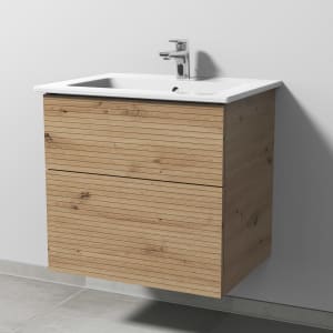 Villeroy & Boch Venticello Waschtisch mit Sanipa 3way-Struktur Unterschrank 65 cm