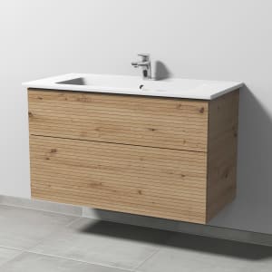 Villeroy & Boch Venticello Waschtisch mit Sanipa 3way-Struktur Unterschrank 100 cm