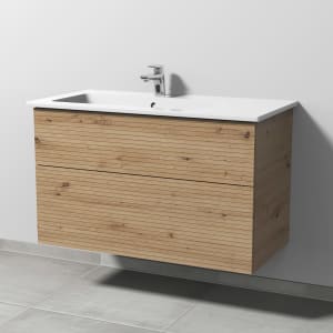 Villeroy & Boch Venticello Waschtisch mit Sanipa 3way-Struktur Unterschrank 100 cm