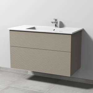 Villeroy & Boch Venticello Waschtisch mit Sanipa 3way-Struktur Unterschrank 100 cm