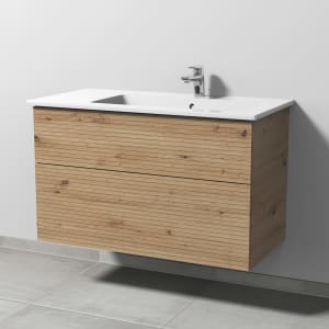 Villeroy & Boch Venticello Waschtisch mit Sanipa 3way-Struktur Unterschrank 100 cm