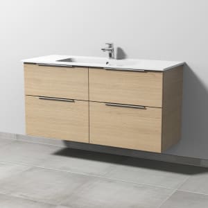 Sanipa 3way Waschtischunterbau für Keramik-Waschtisch ME by Starck 123 cm, 4 Auszüge mit Aufsatzgriff