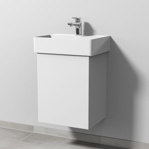 Sanipa 3way Waschtischunterbau für Keramik-Waschtisch Dura Square 45 cm, 1 Tür, Anschlag links, mit Push to open